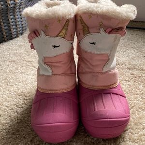 KIDS UNICORN SNOW BOOTS